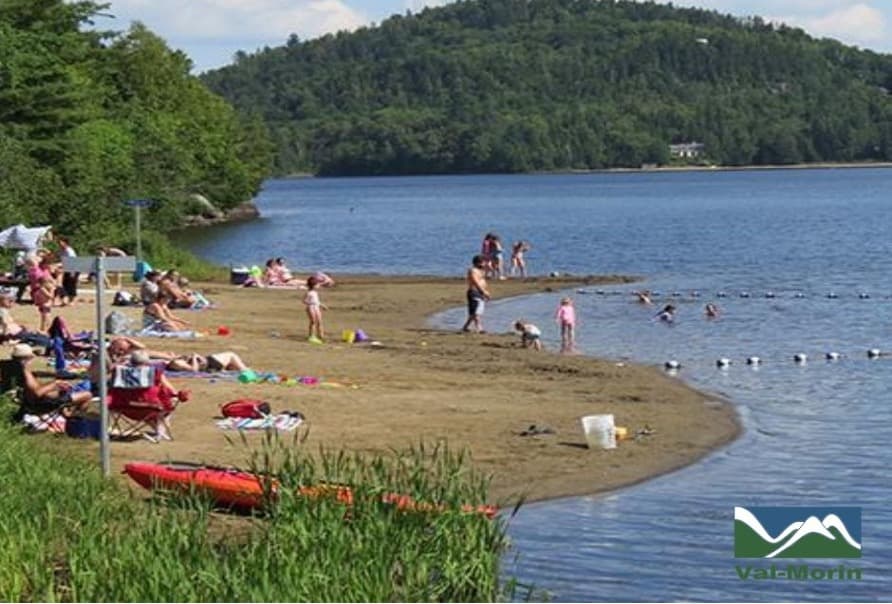 Plage du lac Raymond à Val-David