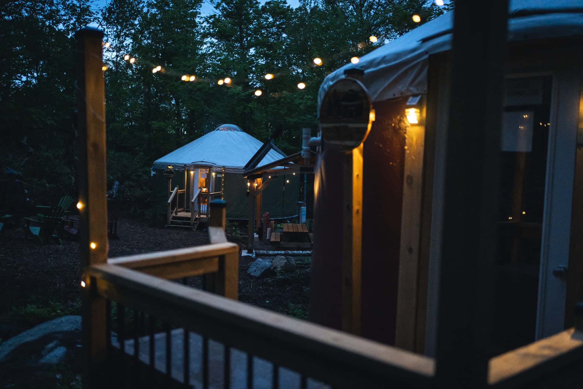 Yourte douillette en forêt — chalet à louer Sainte-Agathe-des-Monts, Québec