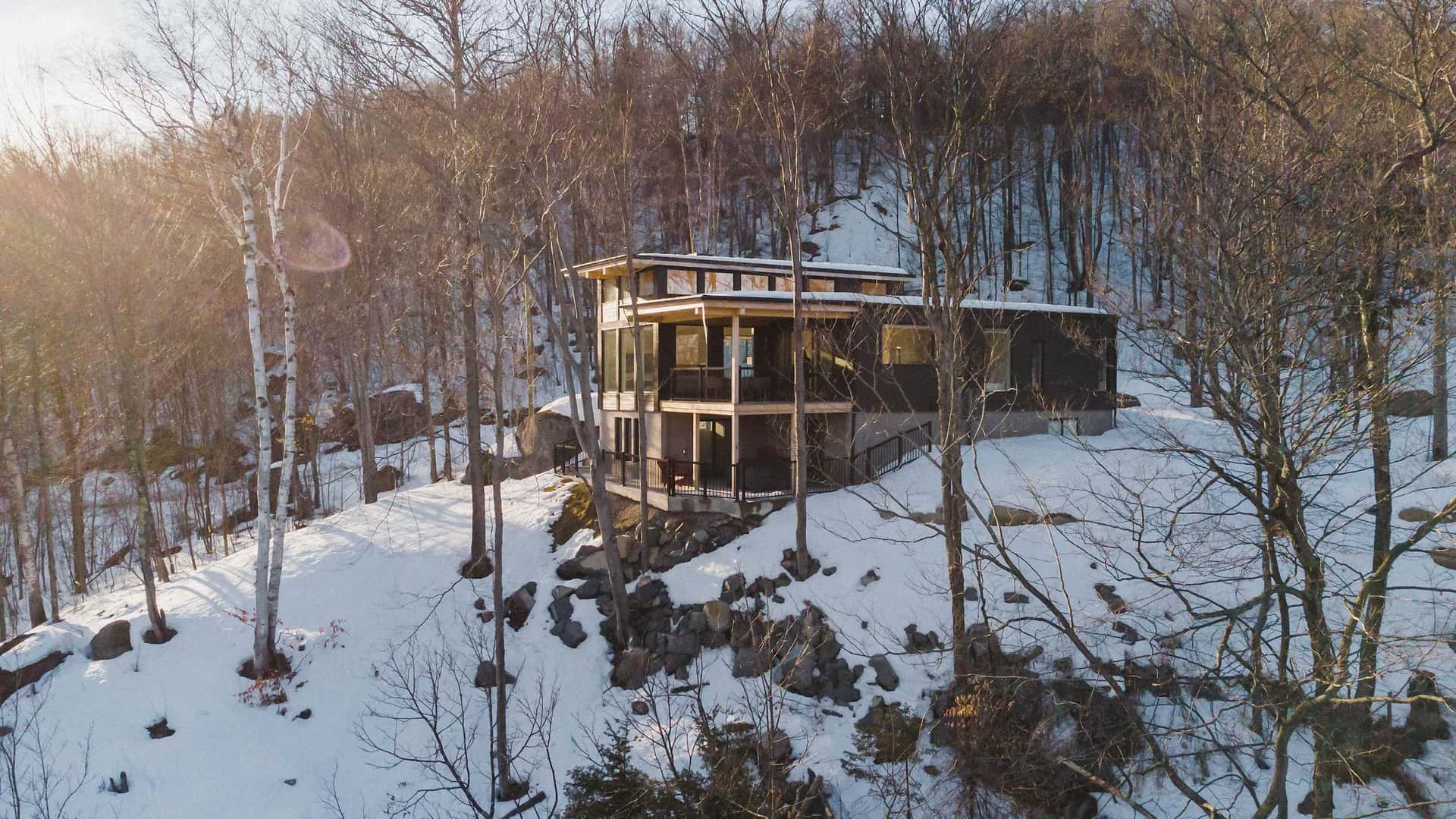 Cottages jumeaux vue montagne & lac