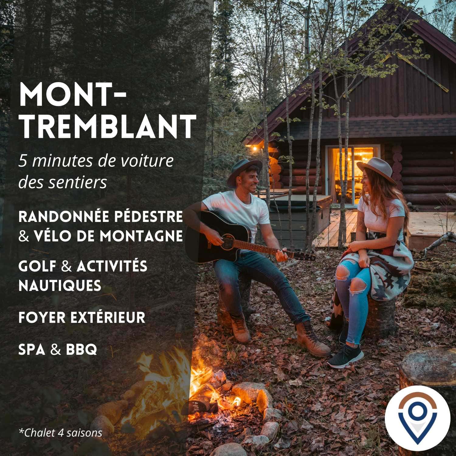 Cabane en bois douillette avec spa - 3 min Tremblant