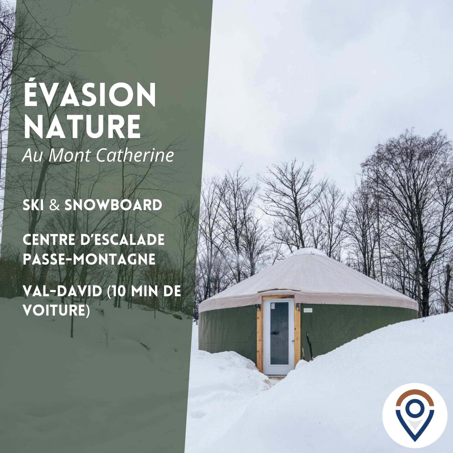 Yourte spacieuse en forêt