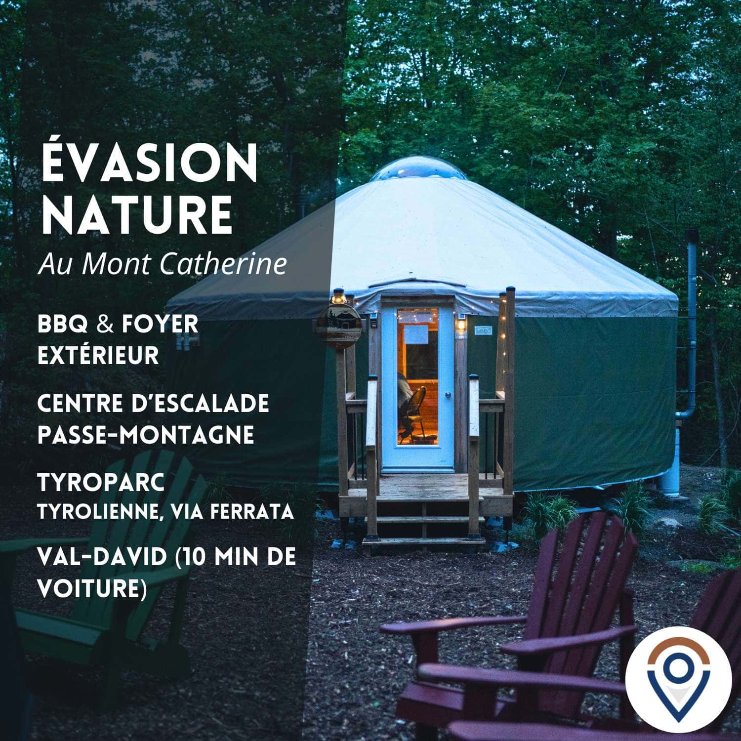 Yourte douillette en forêt