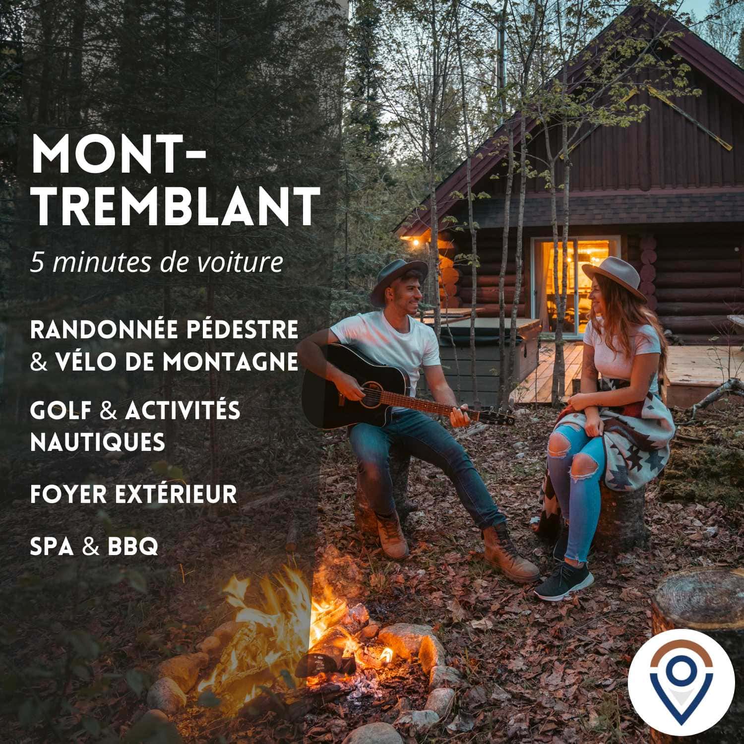 Cabane en bois douillette avec spa - 3 min Tremblant