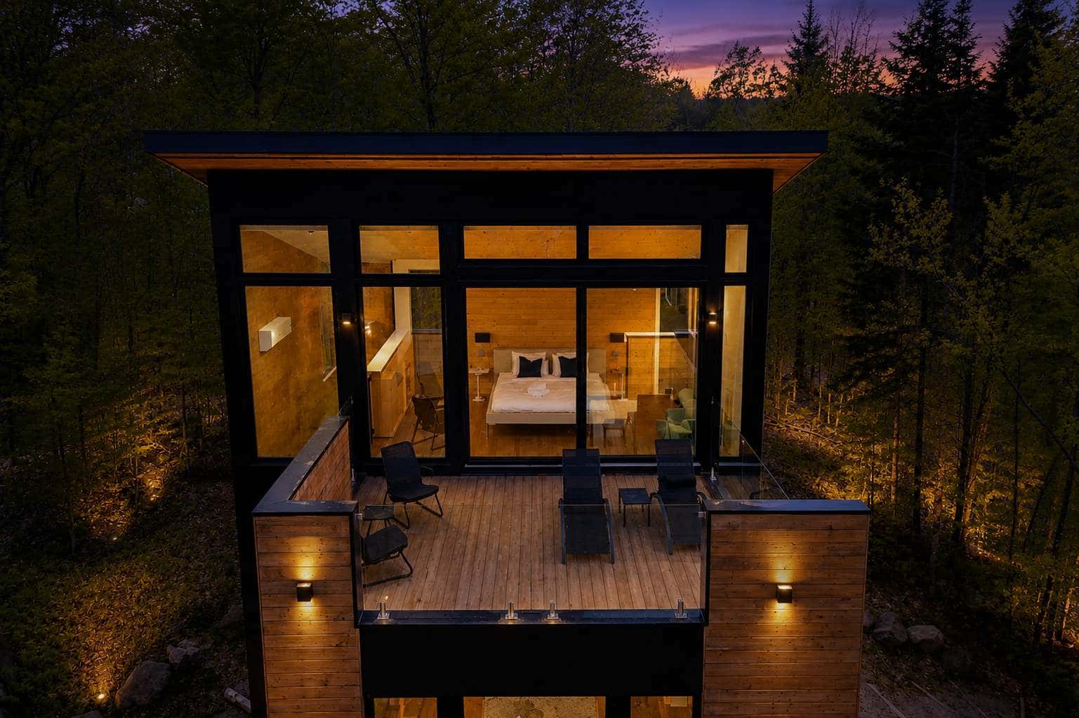 Contemporary Nature Cabin w/ Spa, Sauna & EV